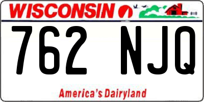 WI license plate 762NJQ