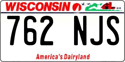 WI license plate 762NJS