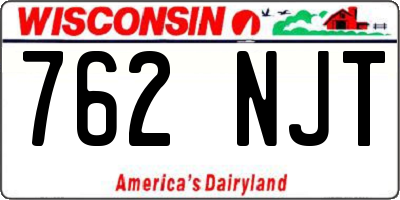 WI license plate 762NJT