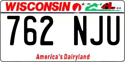 WI license plate 762NJU