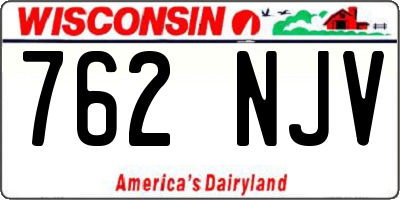 WI license plate 762NJV