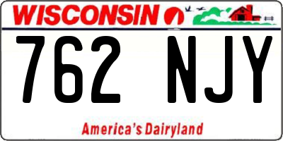 WI license plate 762NJY