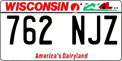 WI license plate 762NJZ