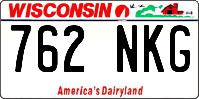 WI license plate 762NKG