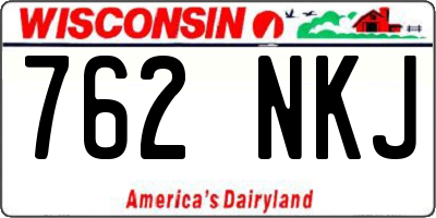 WI license plate 762NKJ