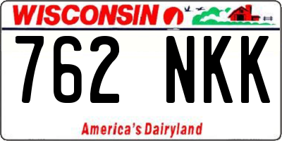 WI license plate 762NKK