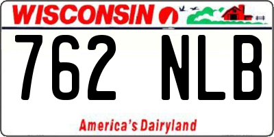 WI license plate 762NLB