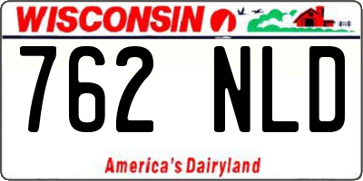WI license plate 762NLD