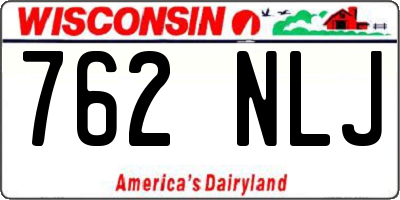WI license plate 762NLJ