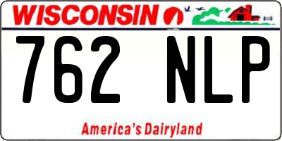 WI license plate 762NLP