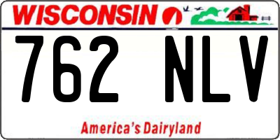 WI license plate 762NLV