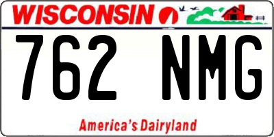 WI license plate 762NMG