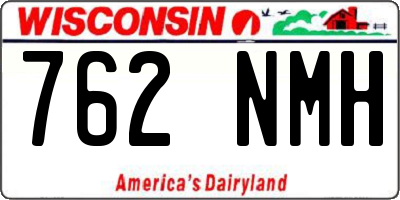 WI license plate 762NMH