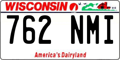 WI license plate 762NMI