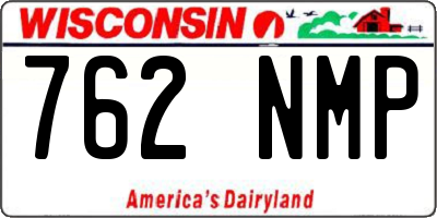 WI license plate 762NMP