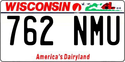 WI license plate 762NMU