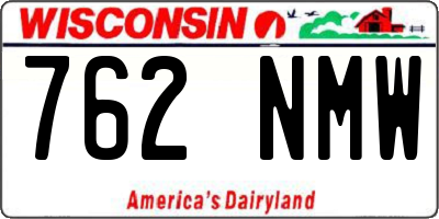 WI license plate 762NMW