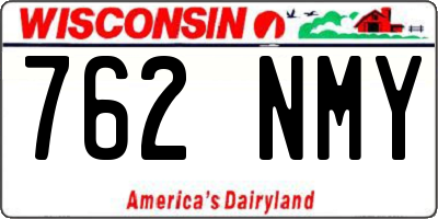 WI license plate 762NMY