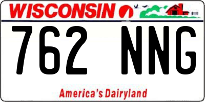 WI license plate 762NNG