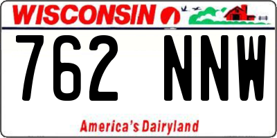 WI license plate 762NNW