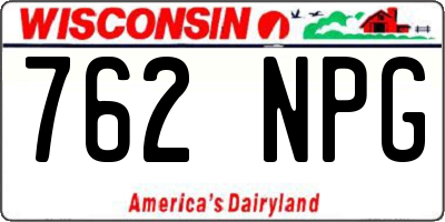 WI license plate 762NPG