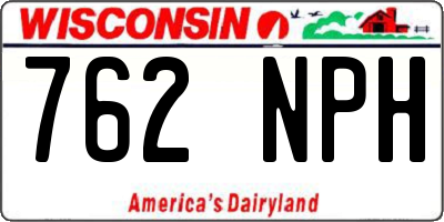WI license plate 762NPH