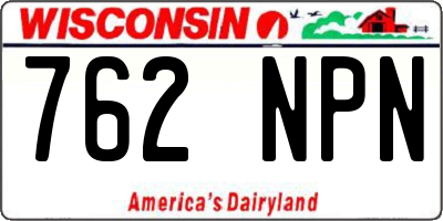 WI license plate 762NPN
