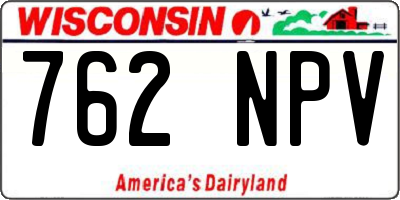 WI license plate 762NPV