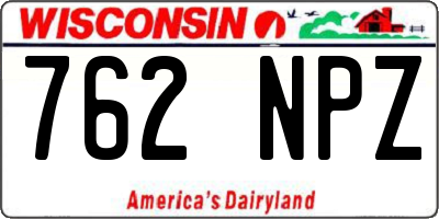 WI license plate 762NPZ