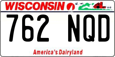 WI license plate 762NQD