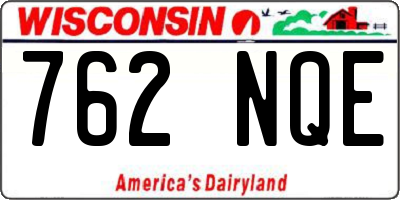 WI license plate 762NQE