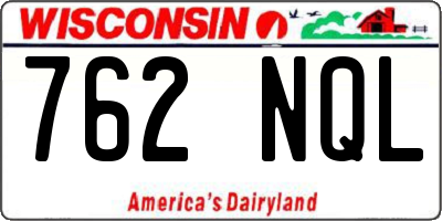 WI license plate 762NQL