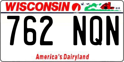 WI license plate 762NQN