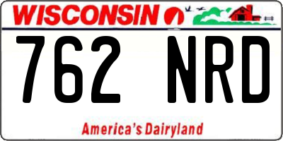 WI license plate 762NRD