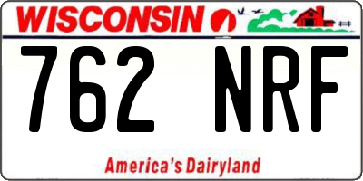 WI license plate 762NRF
