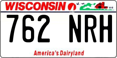 WI license plate 762NRH