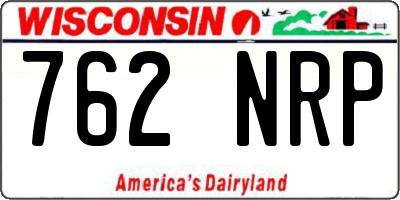 WI license plate 762NRP