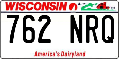 WI license plate 762NRQ