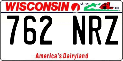 WI license plate 762NRZ