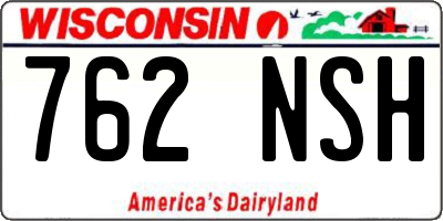 WI license plate 762NSH