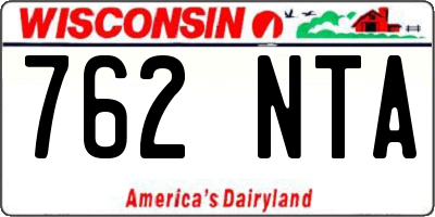 WI license plate 762NTA