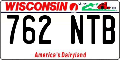 WI license plate 762NTB