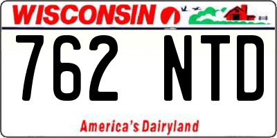 WI license plate 762NTD