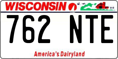 WI license plate 762NTE