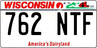 WI license plate 762NTF