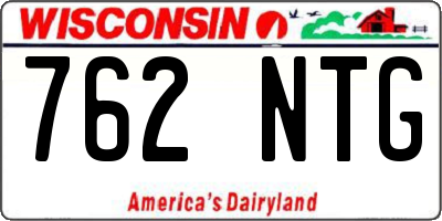 WI license plate 762NTG