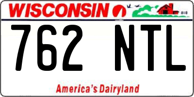 WI license plate 762NTL