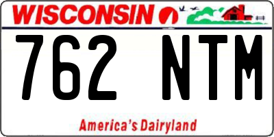 WI license plate 762NTM
