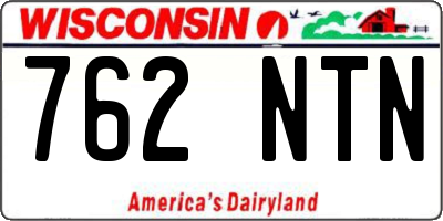 WI license plate 762NTN