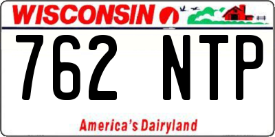 WI license plate 762NTP